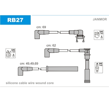 Sada kabelů pro zapalování JANMOR RB27