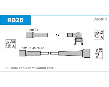 Sada kabelů pro zapalování JANMOR RB28