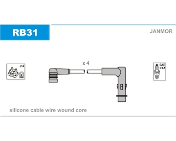 Sada kabelů pro zapalování JANMOR RB31