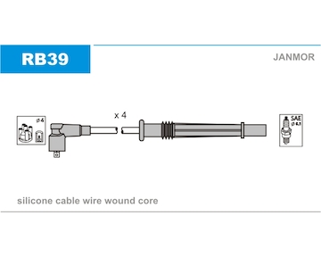 Sada kabelů pro zapalování JANMOR RB39