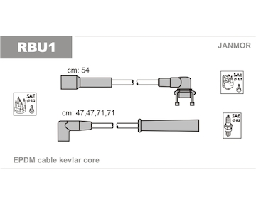 Sada kabelů pro zapalování JANMOR RBU1