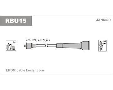 Sada kabelů pro zapalování JANMOR RBU15