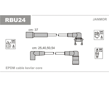 Sada kabelů pro zapalování JANMOR RBU24