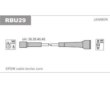 Sada kabelů pro zapalování JANMOR RBU29