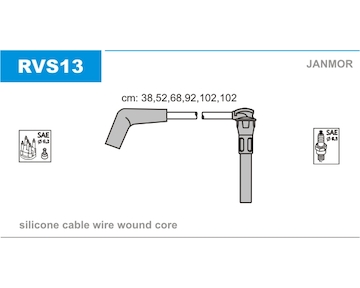 Sada kabelů pro zapalování JANMOR RVS13