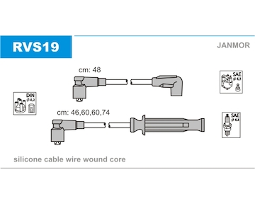 Sada kabelů pro zapalování JANMOR RVS19