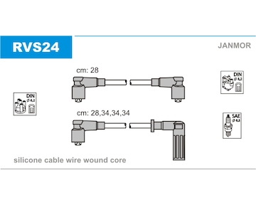 Sada kabelů pro zapalování JANMOR RVS24