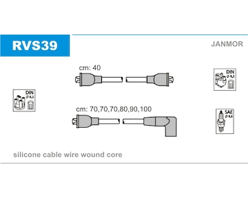 Sada kabelů pro zapalování JANMOR RVS39