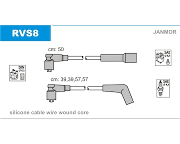 Sada kabelů pro zapalování JANMOR RVS8