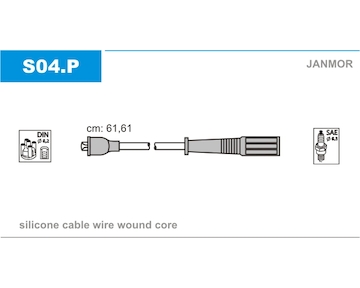 Sada kabelů pro zapalování JANMOR S04.P