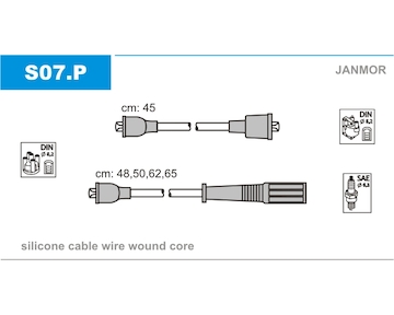 Sada kabelů pro zapalování JANMOR S07.P