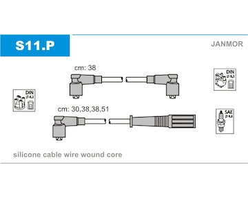 Sada kabelů pro zapalování JANMOR S11.P