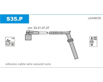 Sada kabelů pro zapalování JANMOR S35.P