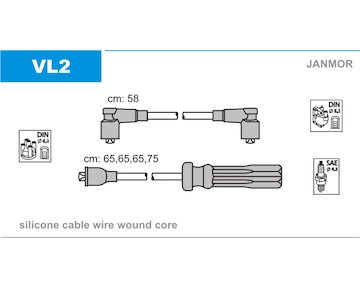 Sada kabelů pro zapalování JANMOR VL2