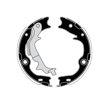 Sada brzdových čelistí, parkovací brzda RAICAM RA30080