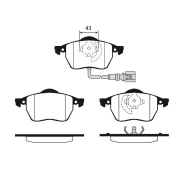Sada brzdových destiček, kotoučová brzda RAICAM RA.0429.3