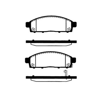 Sada brzdových destiček, kotoučová brzda RAICAM RA.0975.0