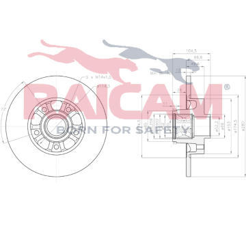 Brzdový kotouč RAICAM RD01489