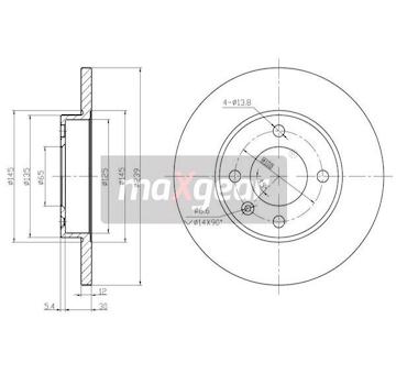 Brzdový kotouč MAXGEAR 19-0681