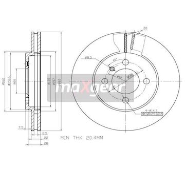 Brzdový kotouč MAXGEAR 19-0691