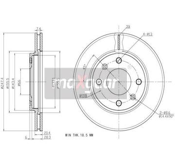 Brzdový kotouč MAXGEAR 19-0696
