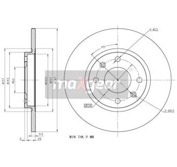 Brzdový kotouč MAXGEAR 19-0698