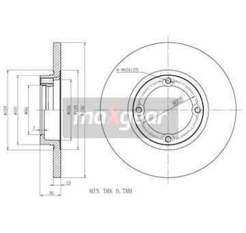Brzdový kotouč MAXGEAR 19-0702