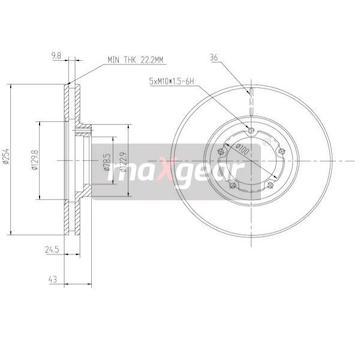 Brzdový kotouč MAXGEAR 19-0706