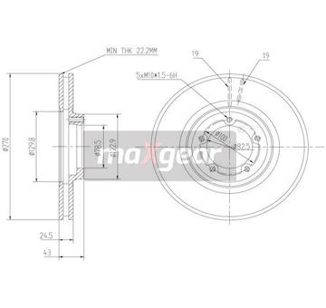 Brzdový kotouč MAXGEAR 19-0707