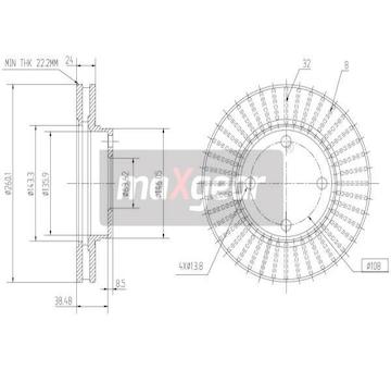 Brzdový kotouč MAXGEAR 19-0708