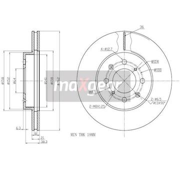 Brzdový kotouč MAXGEAR 19-0712