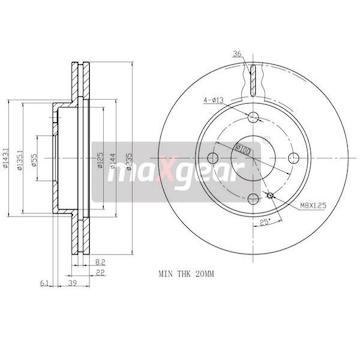 Brzdový kotouč MAXGEAR 19-0715