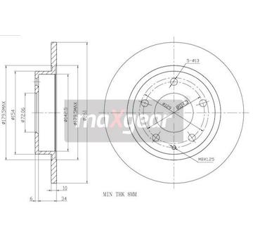 Brzdový kotouč MAXGEAR 19-0717