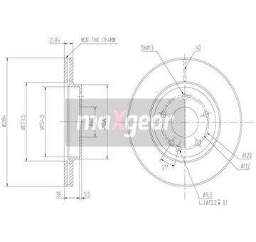 Brzdový kotouč MAXGEAR 19-0723
