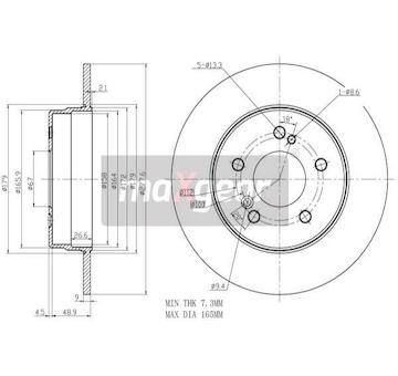 Brzdový kotouč MAXGEAR 19-0726