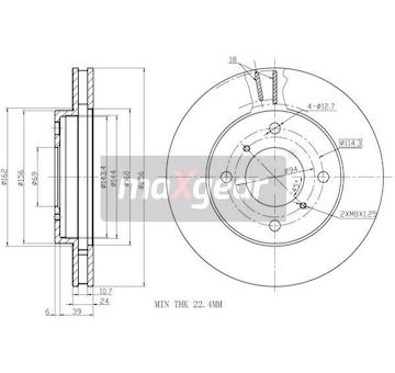 Brzdový kotouč MAXGEAR 19-0731