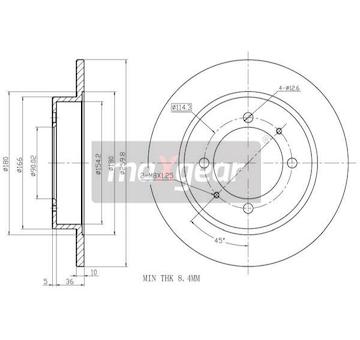 Brzdový kotouč MAXGEAR 19-0733