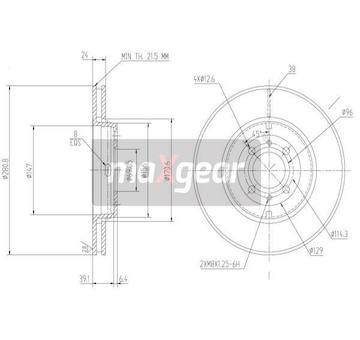 Brzdový kotouč MAXGEAR 19-0734