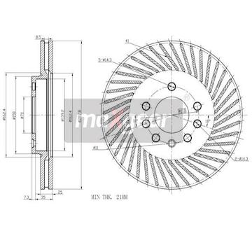 Brzdový kotouč MAXGEAR 19-0737