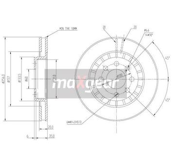 Brzdový kotouč MAXGEAR 19-0741
