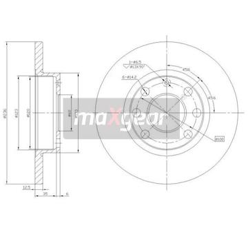 Brzdový kotouč MAXGEAR 19-0744