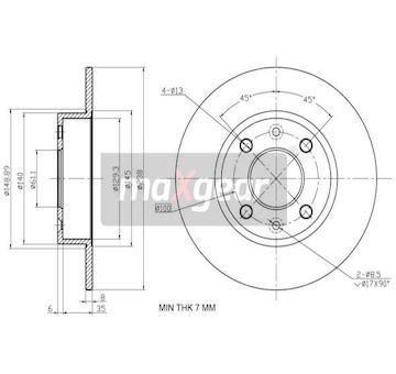 Brzdový kotouč MAXGEAR 19-0746