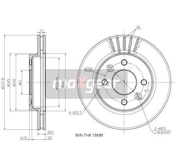 Brzdový kotouč MAXGEAR 19-0747