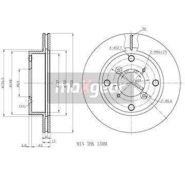 Brzdový kotouč MAXGEAR 19-0750