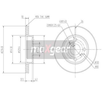 Brzdový kotouč MAXGEAR 19-0751