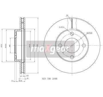 Brzdový kotouč MAXGEAR 19-0752