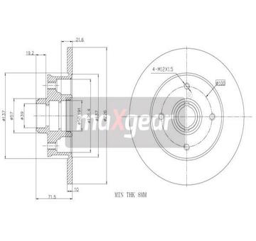 Brzdový kotouč MAXGEAR 19-0753