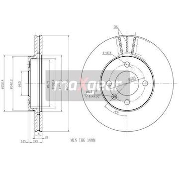 Brzdový kotouč MAXGEAR 19-0754