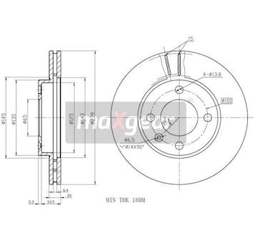 Brzdový kotouč MAXGEAR 19-0755