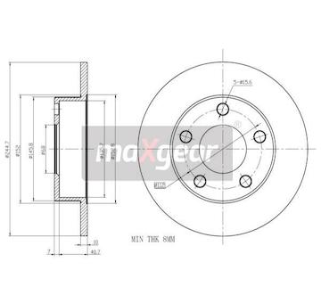 Brzdový kotouč MAXGEAR 19-0756